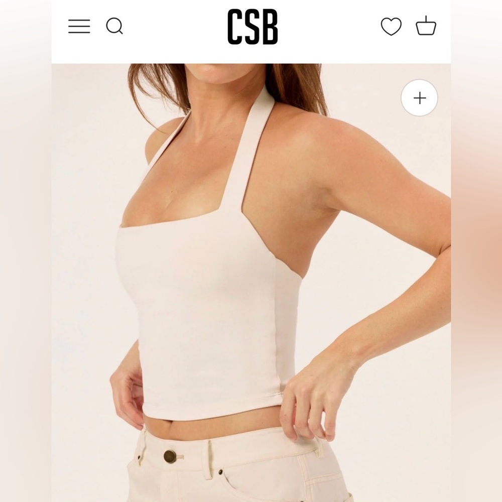 CSB Serenity Halle Halter Top Vanilla Small